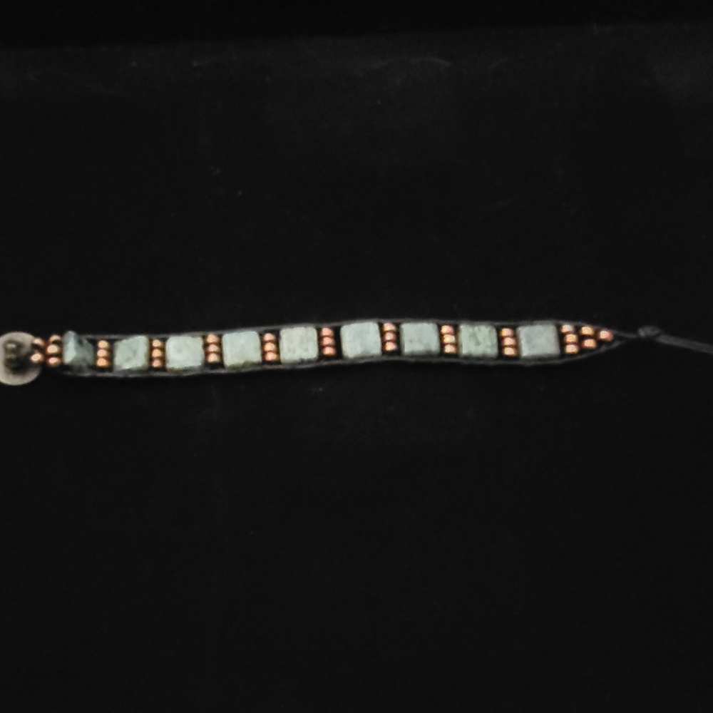 Black and Copper Beaded Bracelet